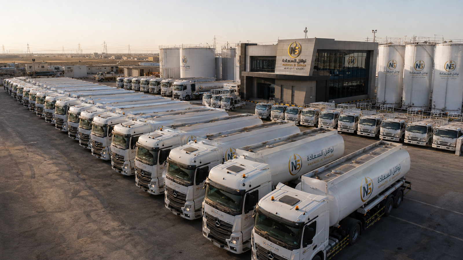 Nawaqel Al Saadah diesel delivery fleet